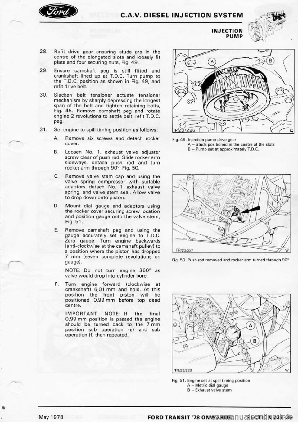 FORD TRANSIT 1978  Service Repair Manual 