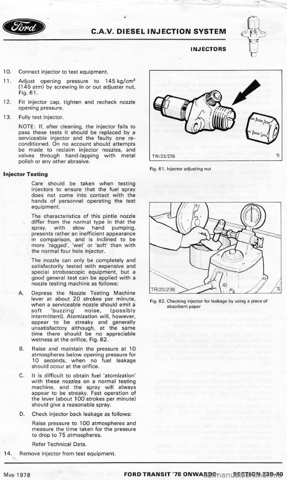 FORD TRANSIT 1978  Service Repair Manual 