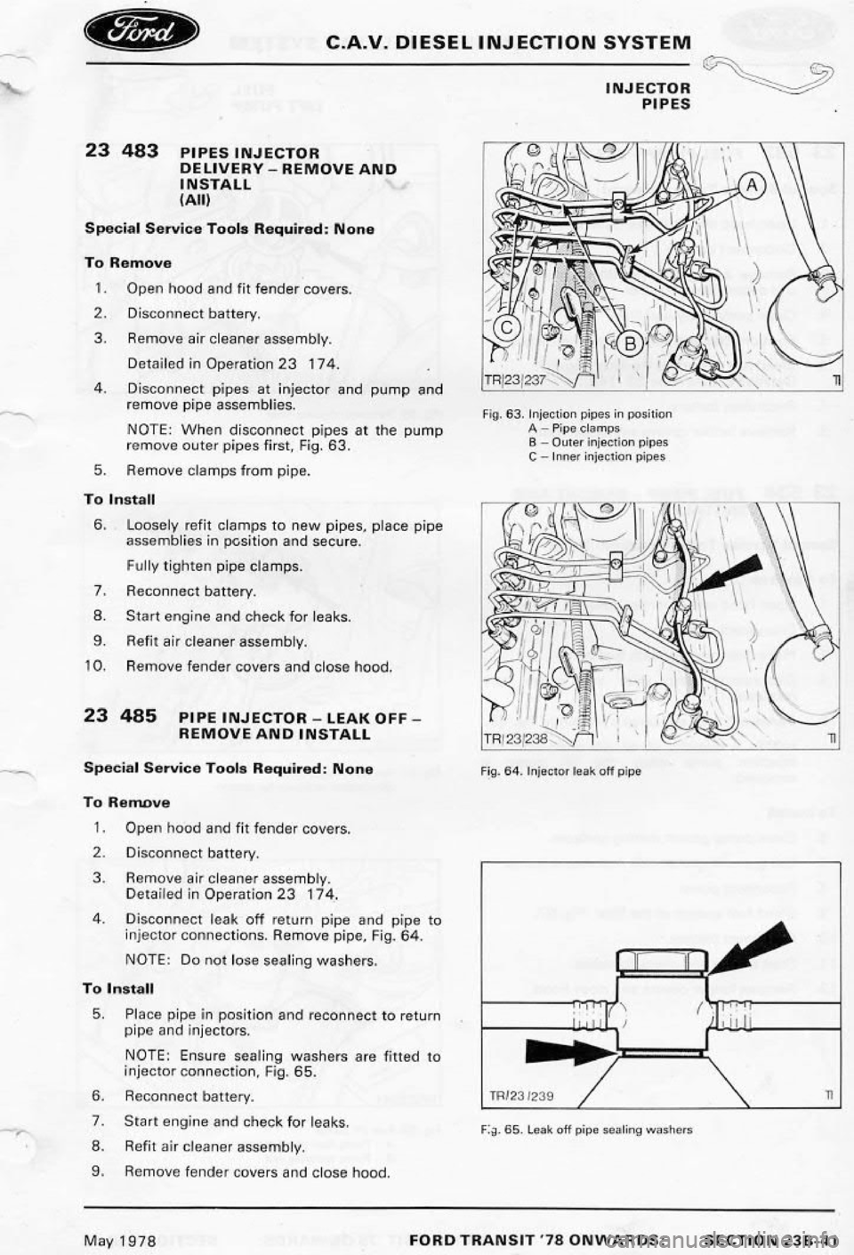 FORD TRANSIT 1978  Service Repair Manual 