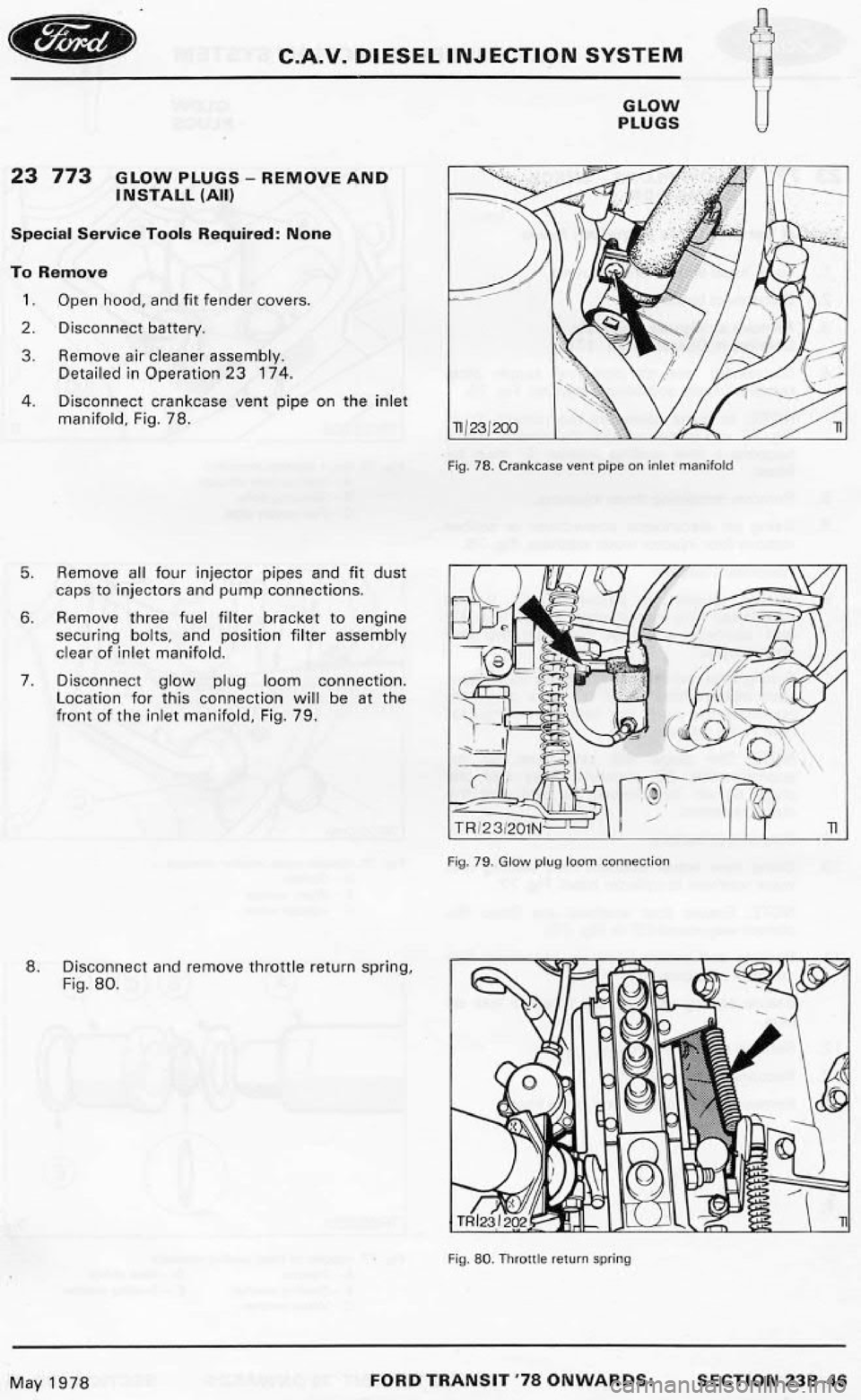 FORD TRANSIT 1978  Service Repair Manual 