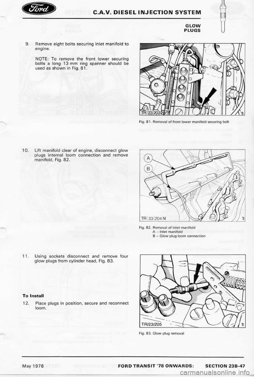 FORD TRANSIT 1978  Service Repair Manual 
