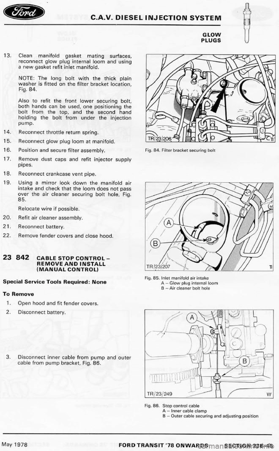 FORD TRANSIT 1978  Service Repair Manual 