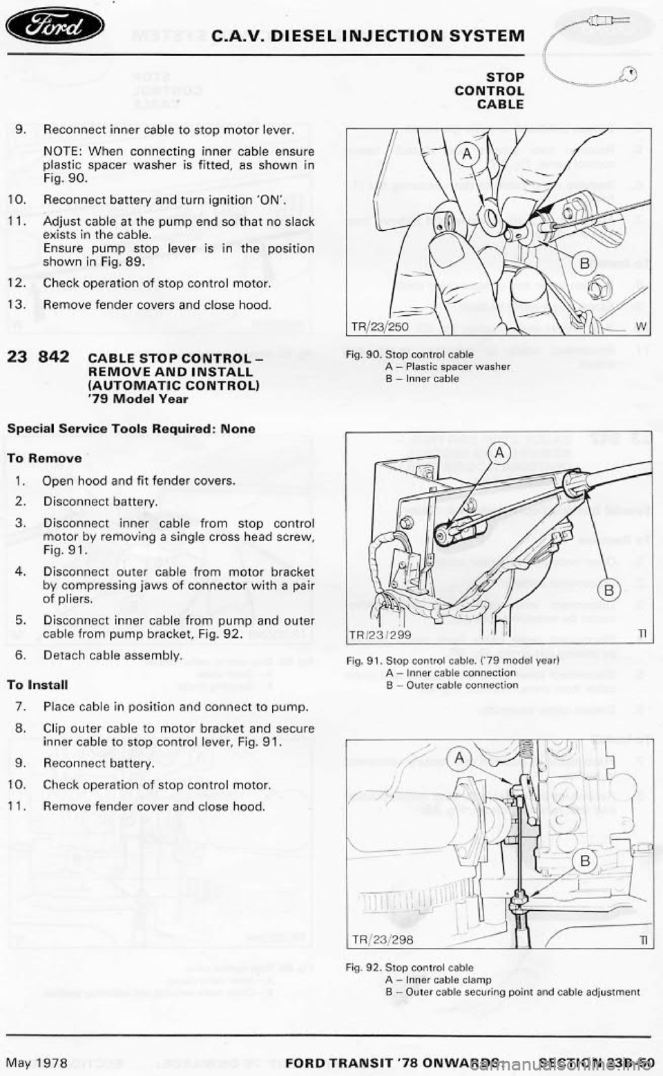 FORD TRANSIT 1978  Service Repair Manual 