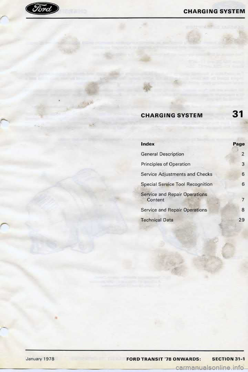 FORD TRANSIT 1978  Service Repair Manual 