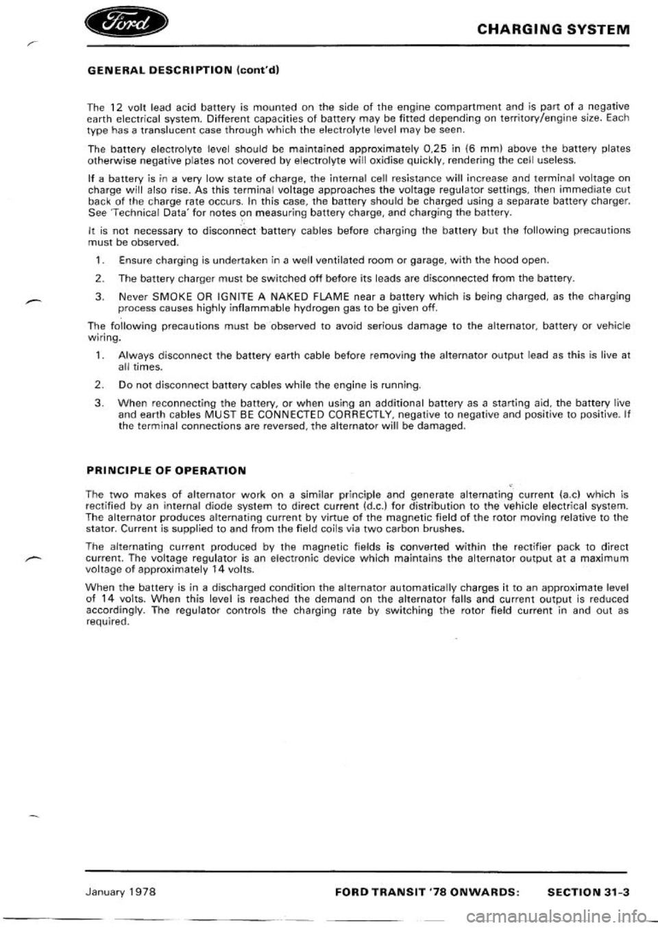 FORD TRANSIT 1978  Service Repair Manual 