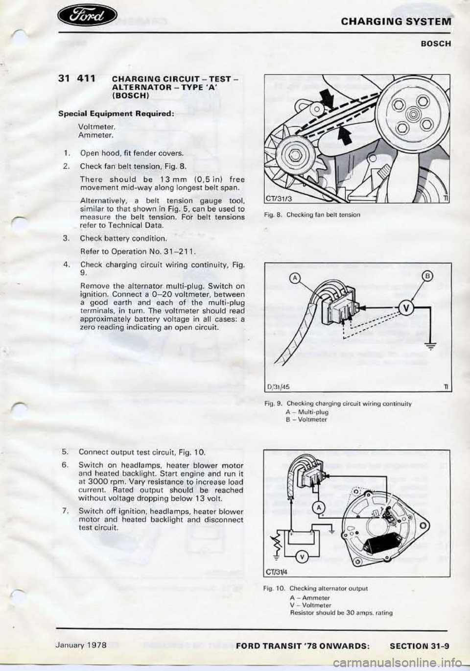 FORD TRANSIT 1978  Service Repair Manual 