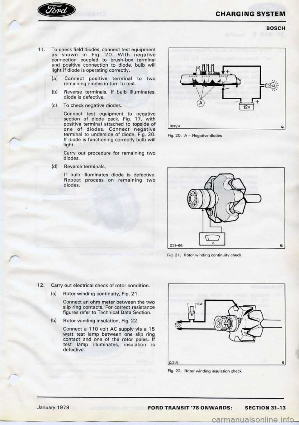 FORD TRANSIT 1978  Service Repair Manual 