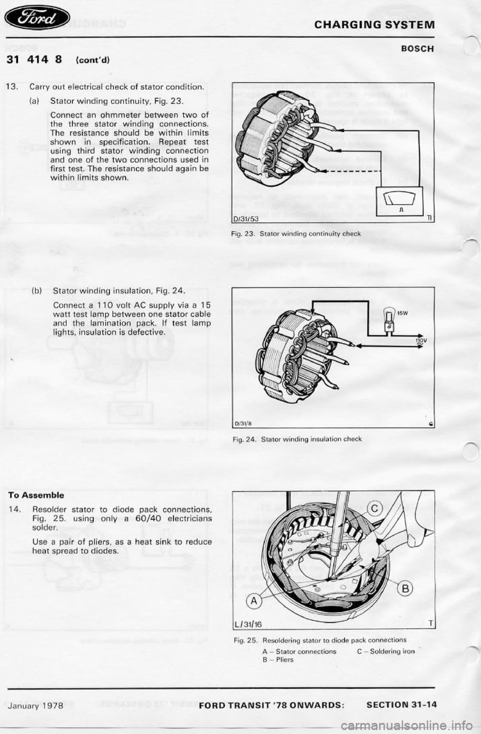 FORD TRANSIT 1978  Service Repair Manual 