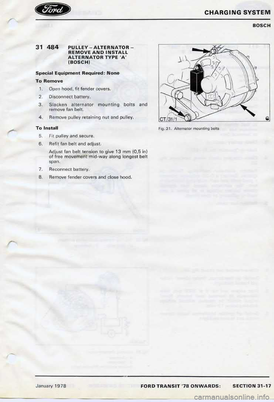 FORD TRANSIT 1978  Service Repair Manual 
