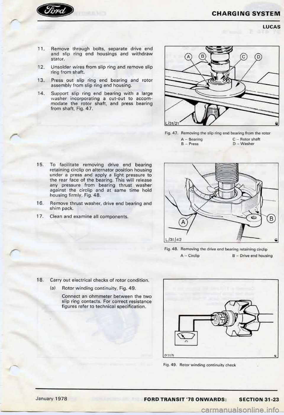 FORD TRANSIT 1978  Service Repair Manual 