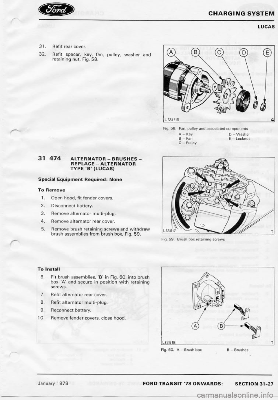FORD TRANSIT 1978  Service Repair Manual 