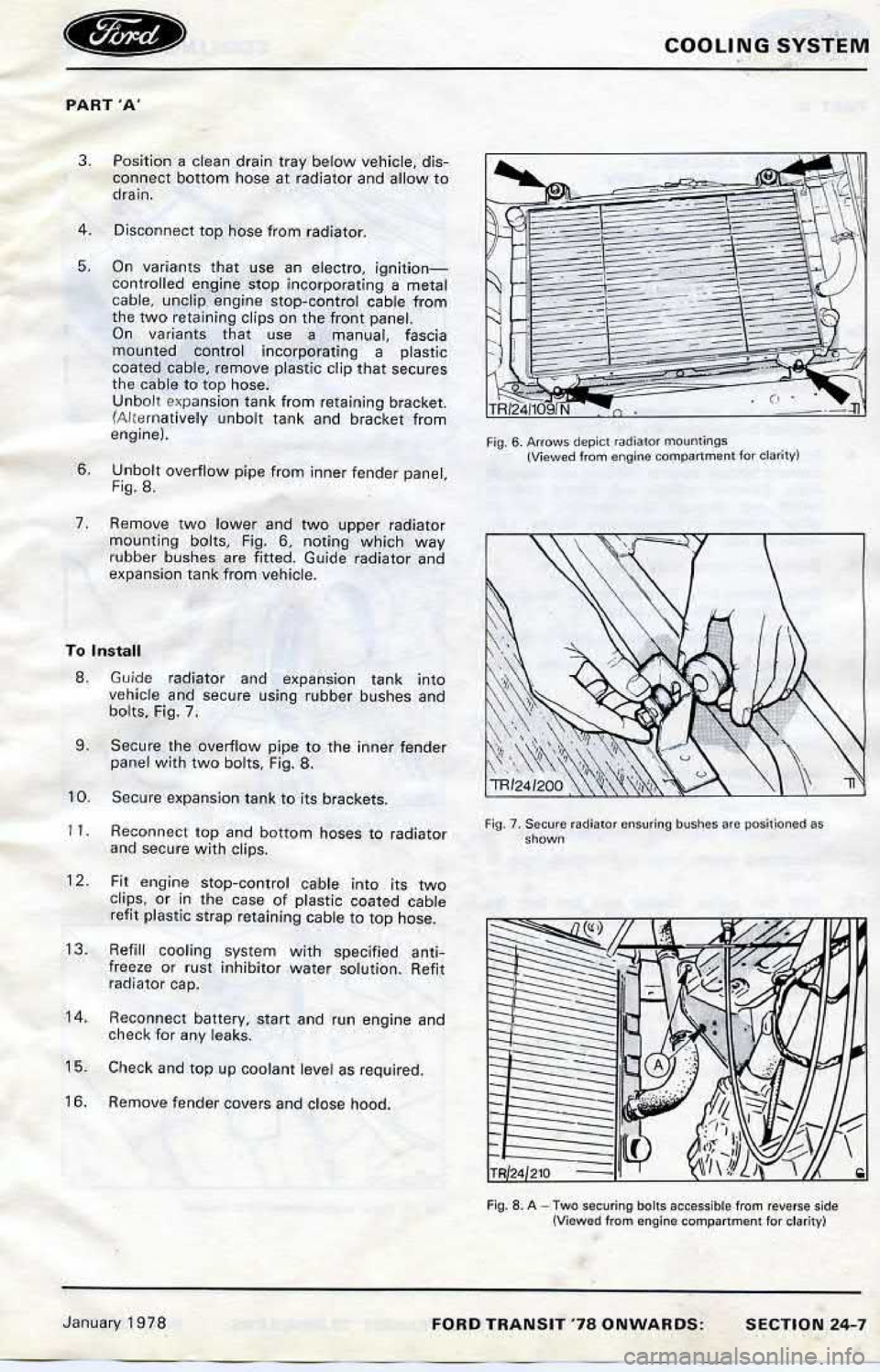 FORD TRANSIT 1978  Service Repair Manual 