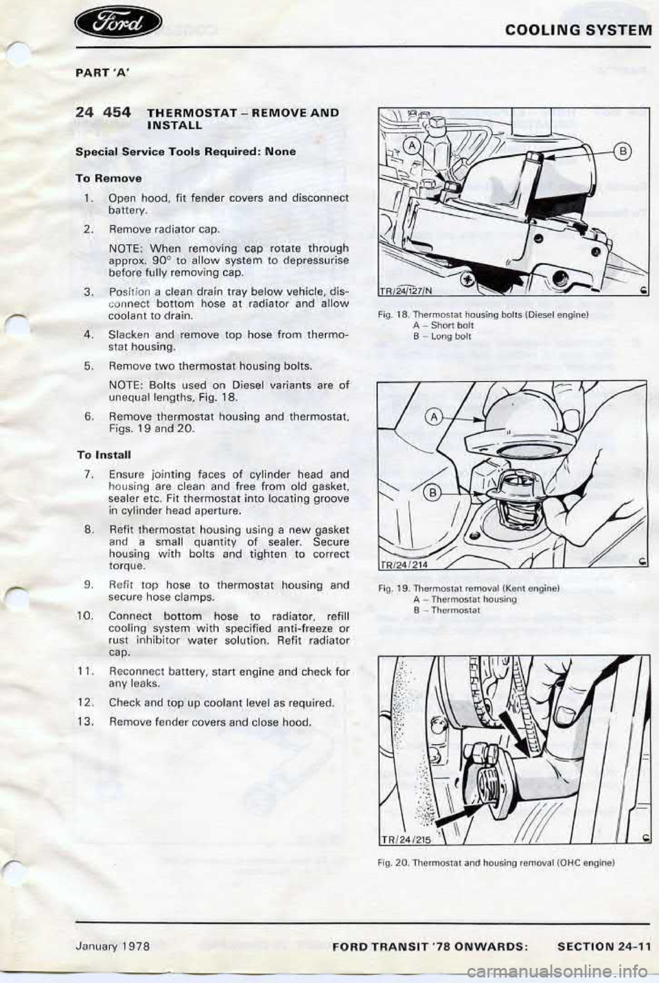 FORD TRANSIT 1978  Service Repair Manual 