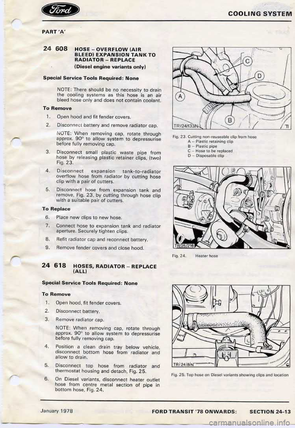 FORD TRANSIT 1978  Service Repair Manual 