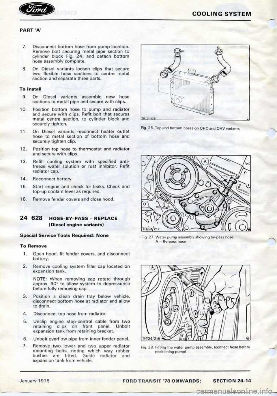 FORD TRANSIT 1978  Service Repair Manual 
