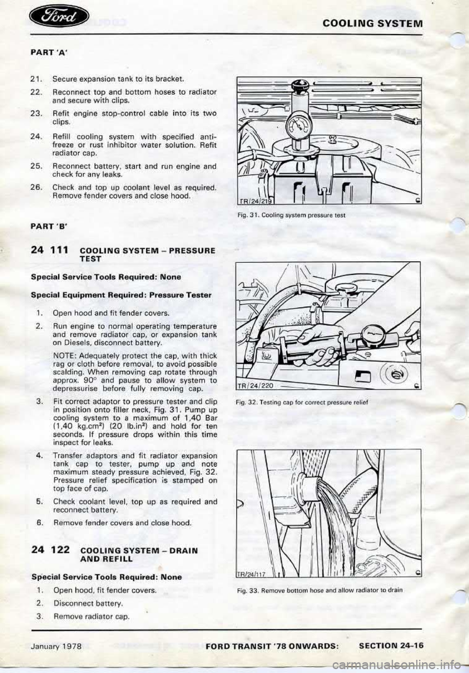 FORD TRANSIT 1978  Service Repair Manual 