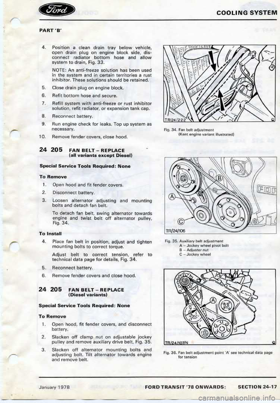 FORD TRANSIT 1978  Service Repair Manual 