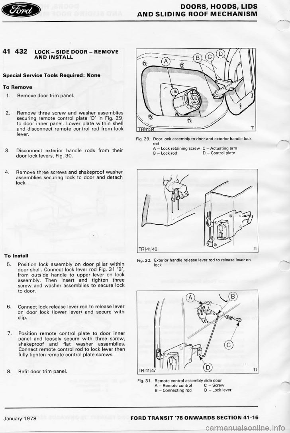 FORD TRANSIT 1978  Service Repair Manual 