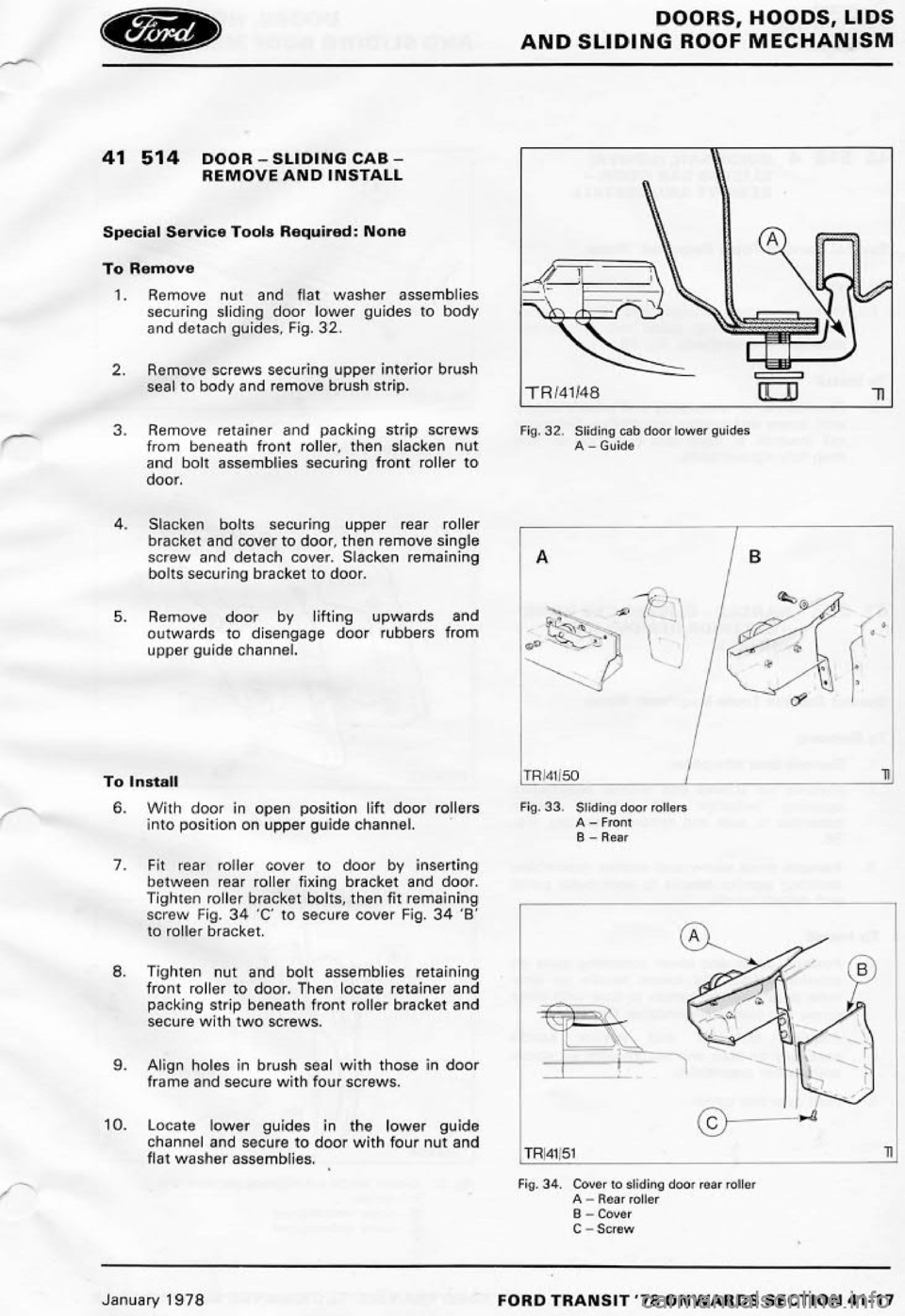 FORD TRANSIT 1978  Service Repair Manual 