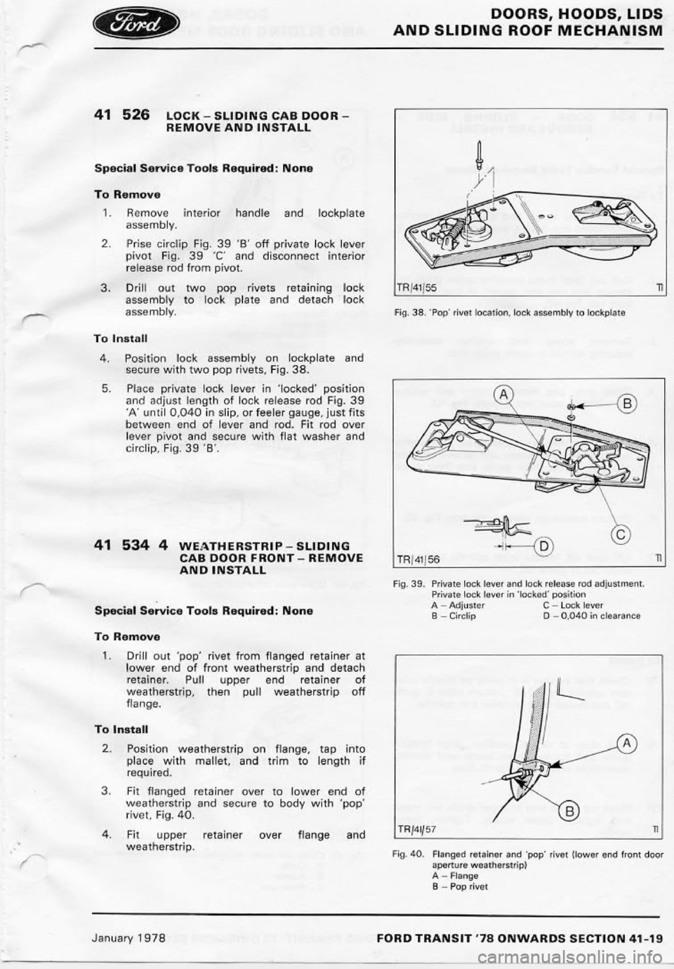 FORD TRANSIT 1978  Service Repair Manual 