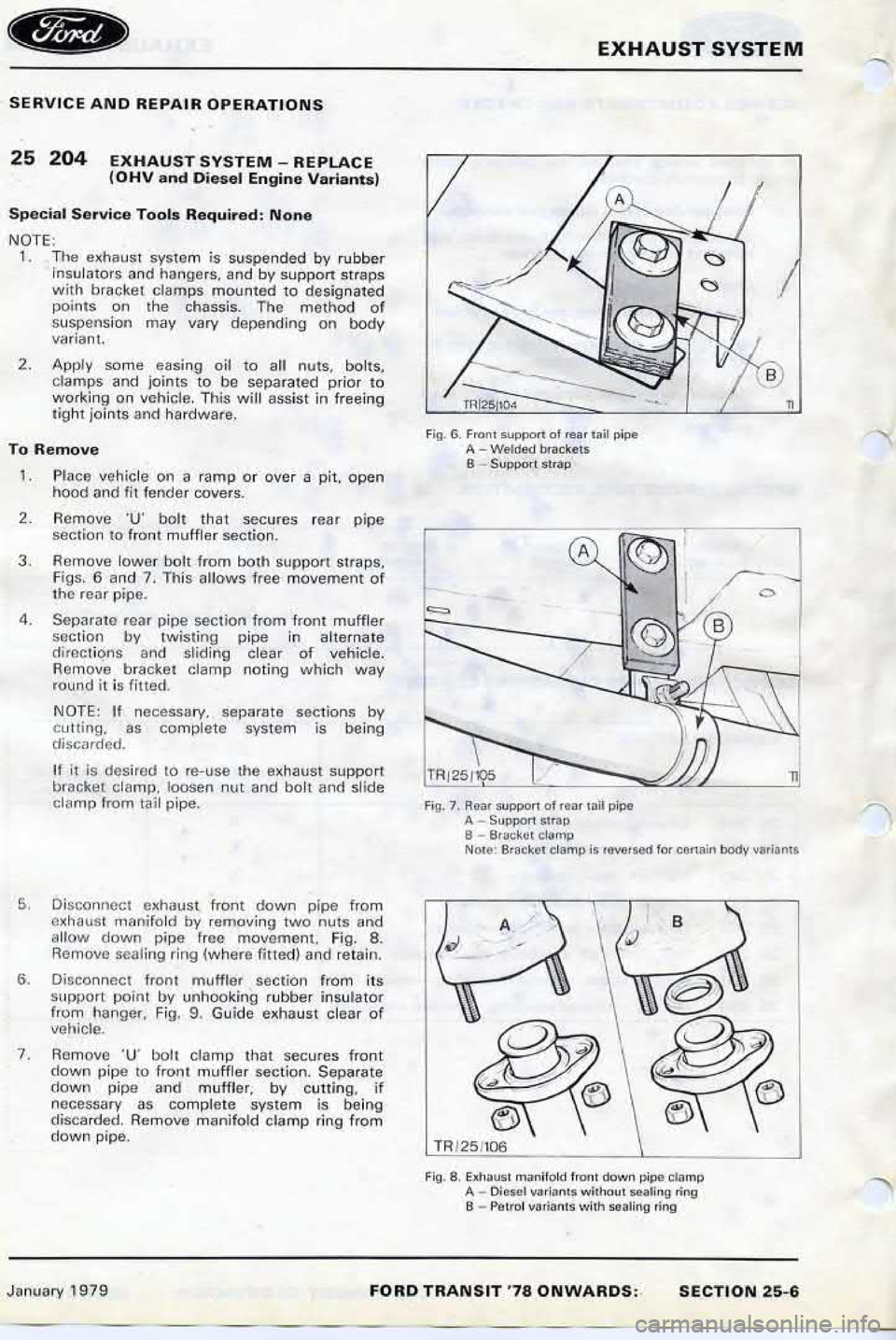 FORD TRANSIT 1978  Service Repair Manual 