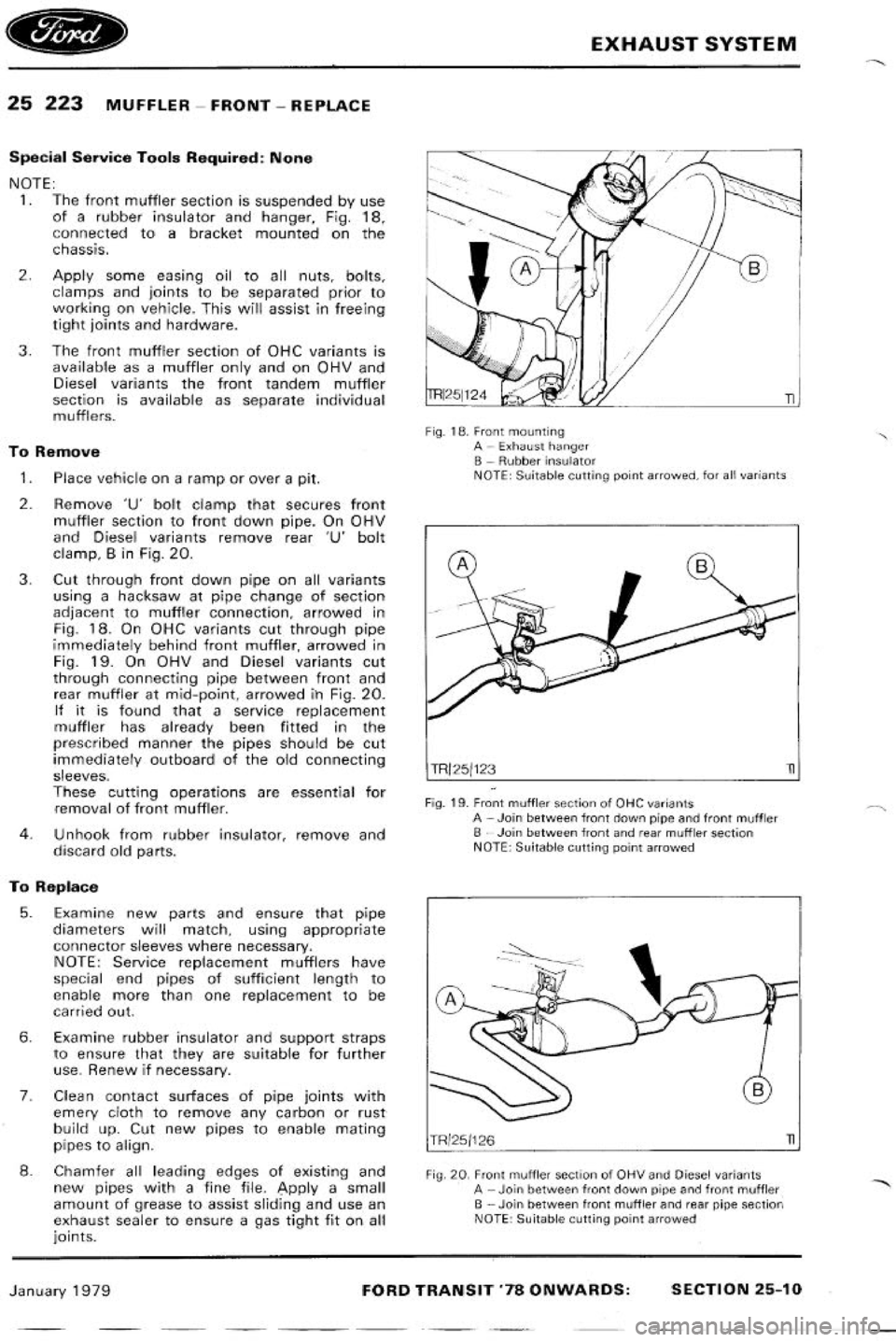 FORD TRANSIT 1978  Service Repair Manual 