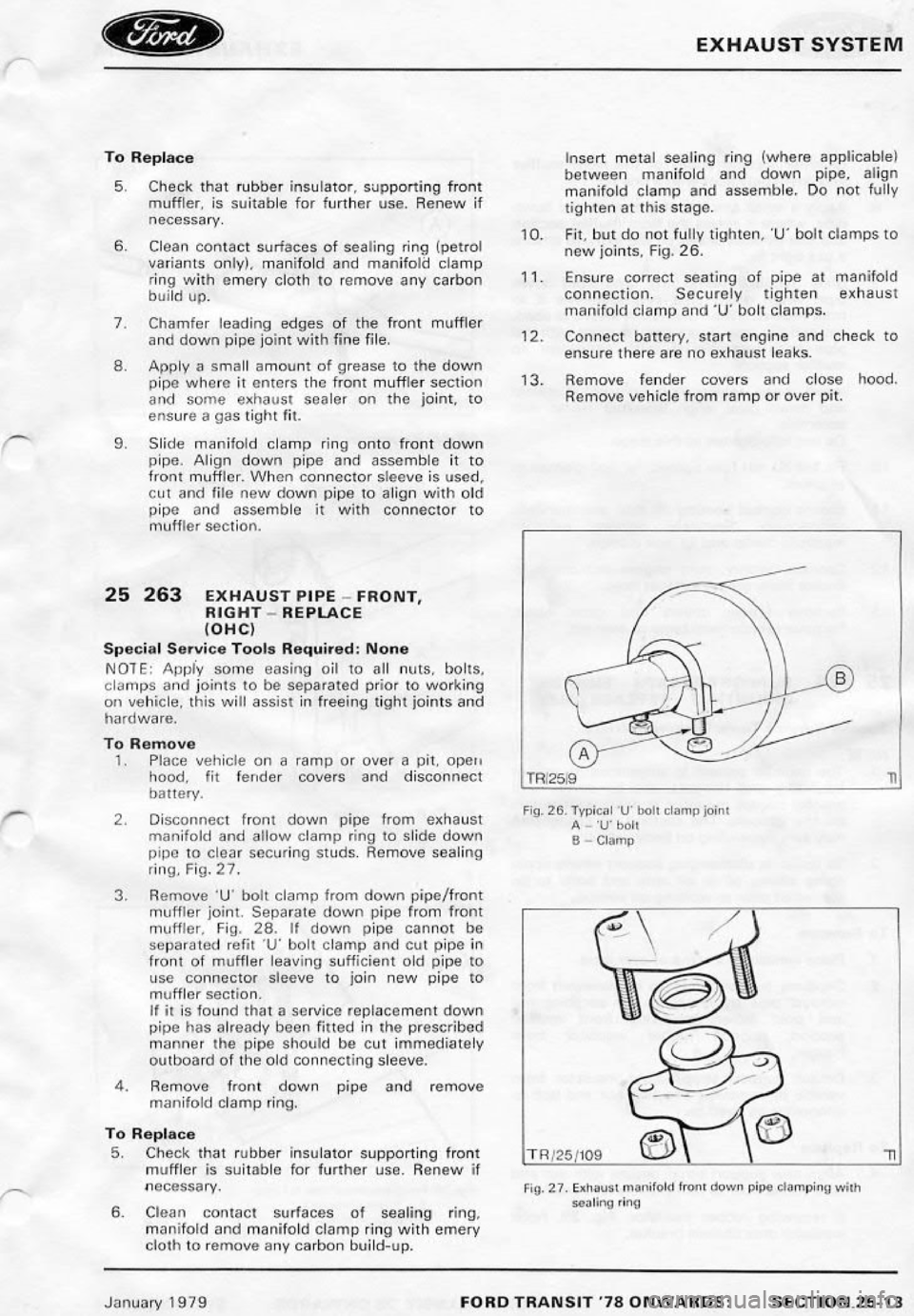 FORD TRANSIT 1978  Service Repair Manual 