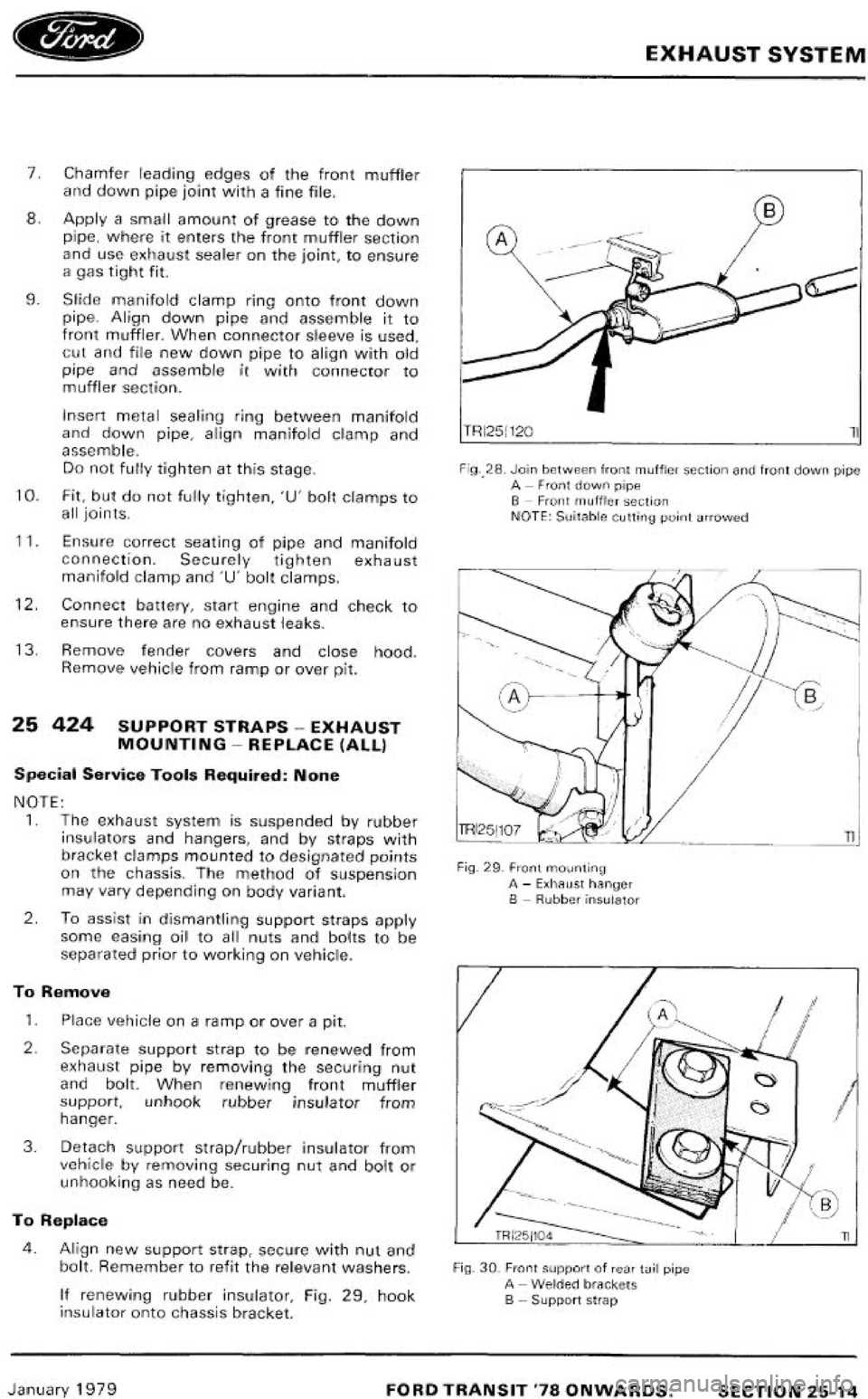 FORD TRANSIT 1978  Service Repair Manual 