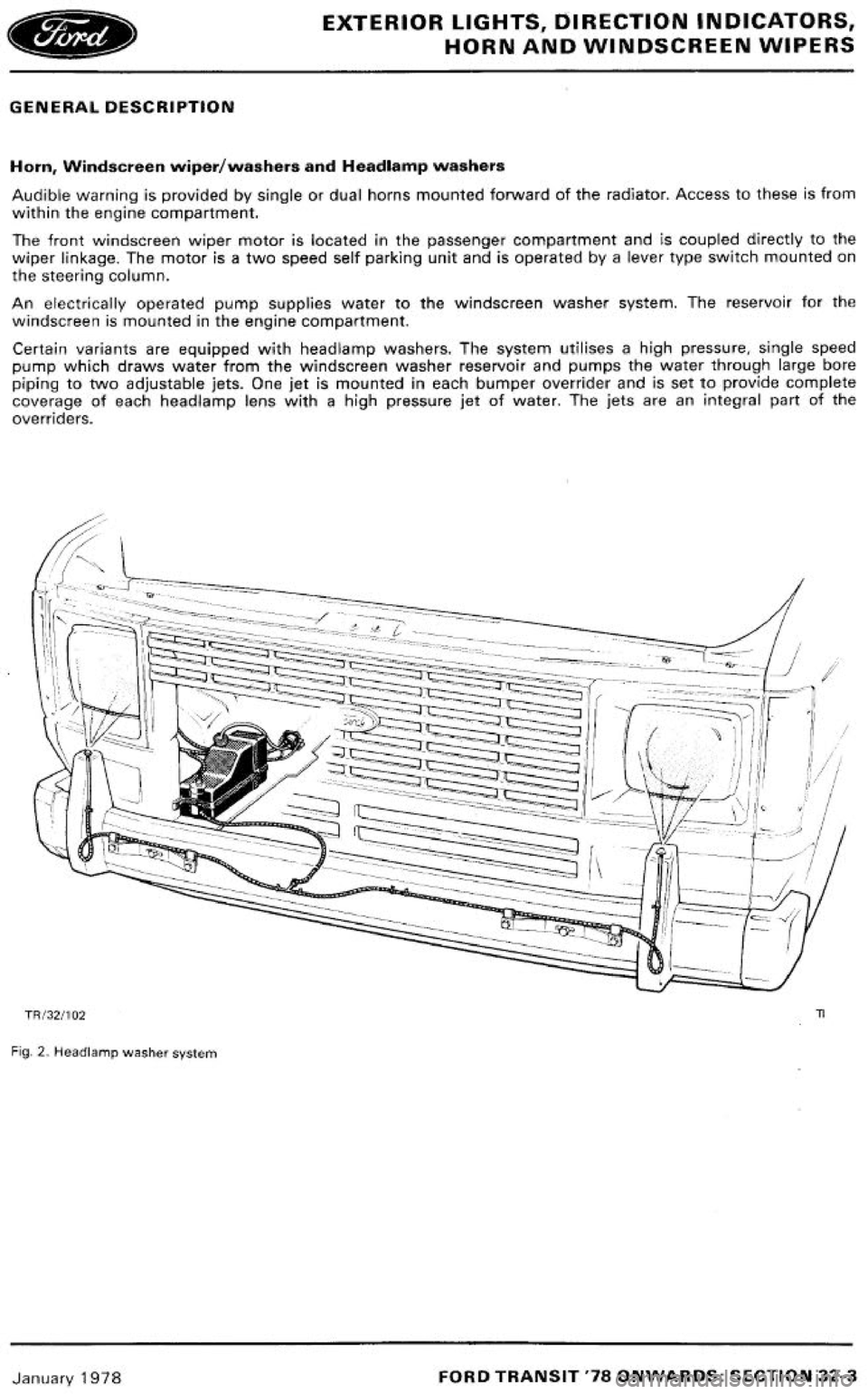 FORD TRANSIT 1978  Service Repair Manual 
