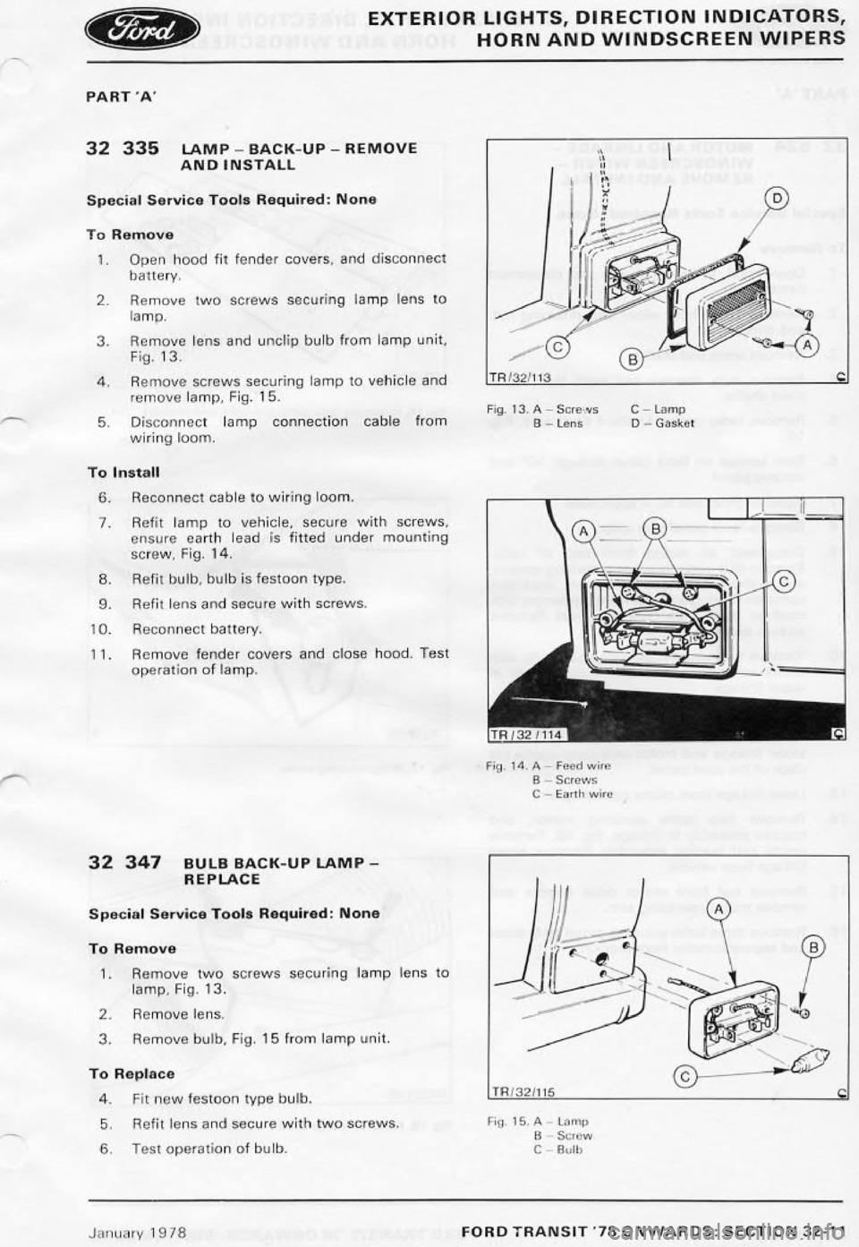 FORD TRANSIT 1978 Service Repair Manual FORD TRANSIT 1978 Service Repair Manual