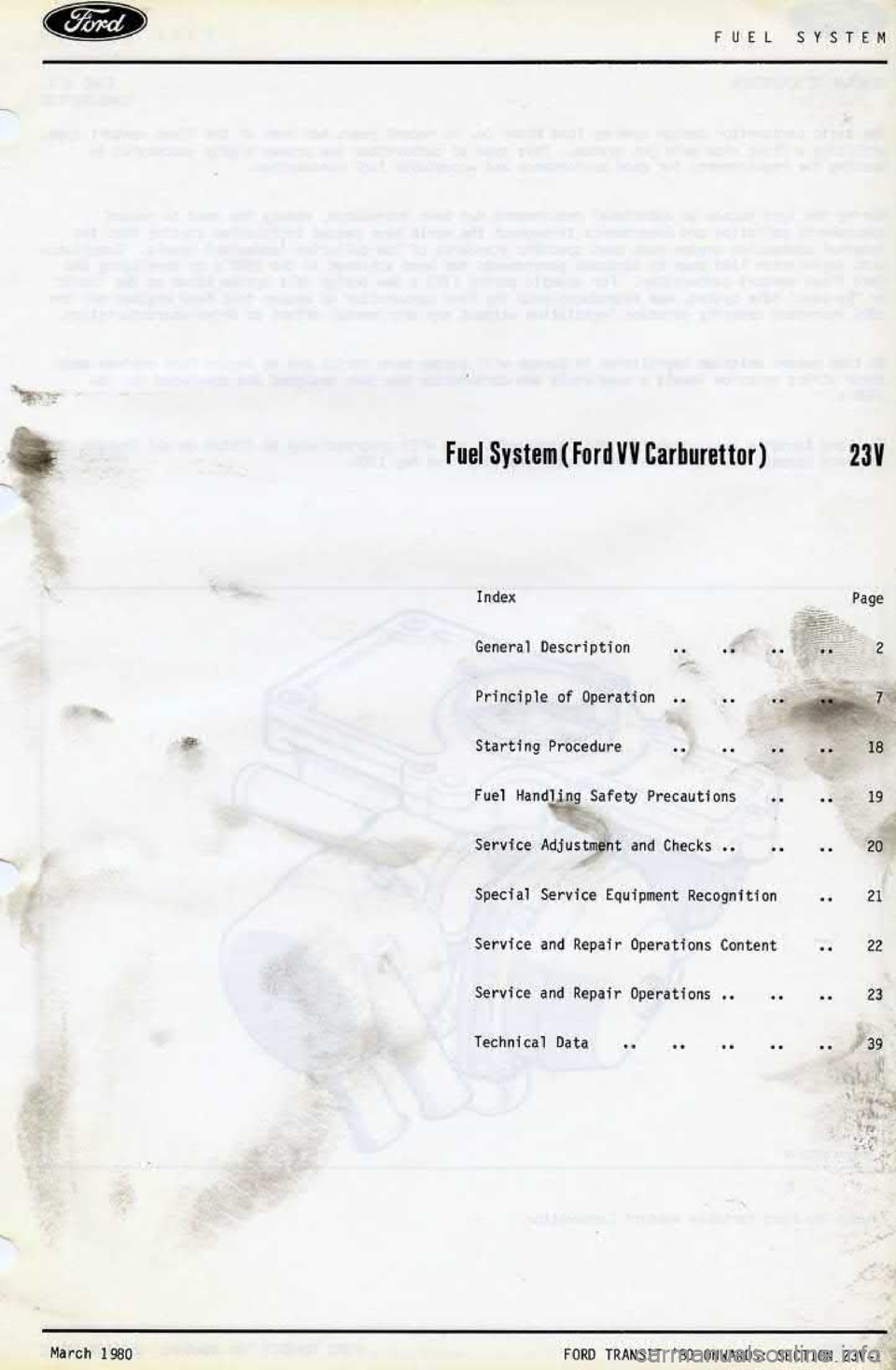 FORD TRANSIT 1978  Service Repair Manual 