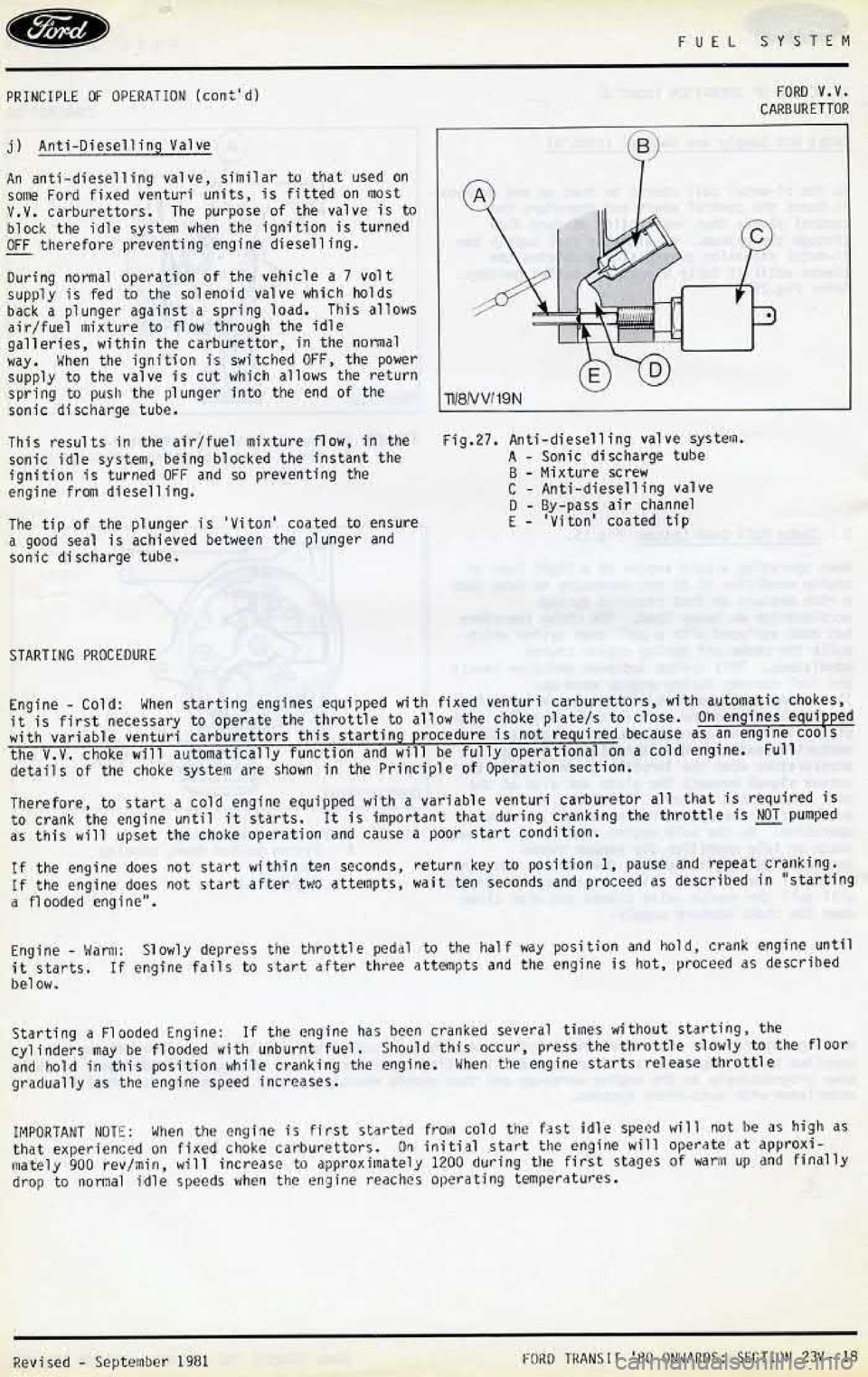 FORD TRANSIT 1978  Service Repair Manual 