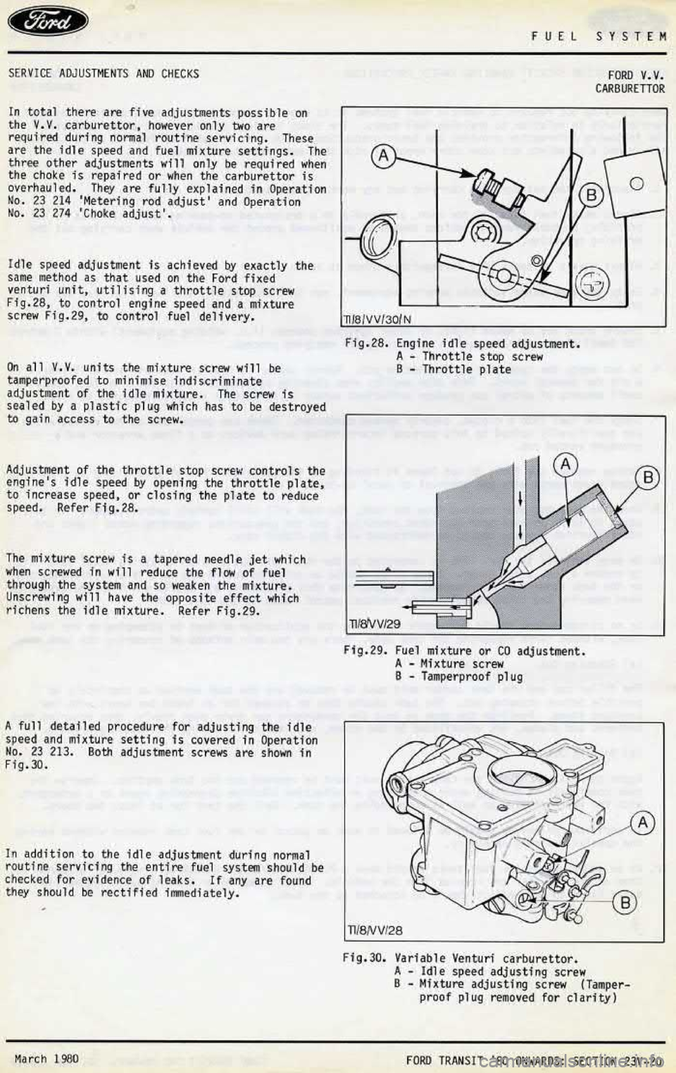FORD TRANSIT 1978  Service Repair Manual 