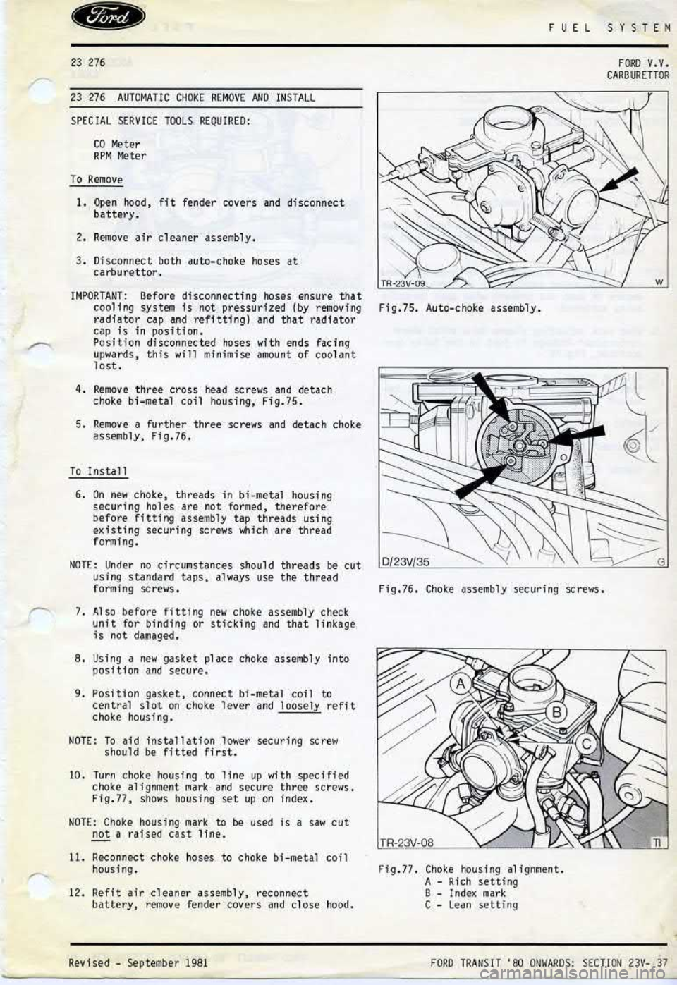 FORD TRANSIT 1978 Service Repair Manual FORD TRANSIT 1978 Service Repair Manual
