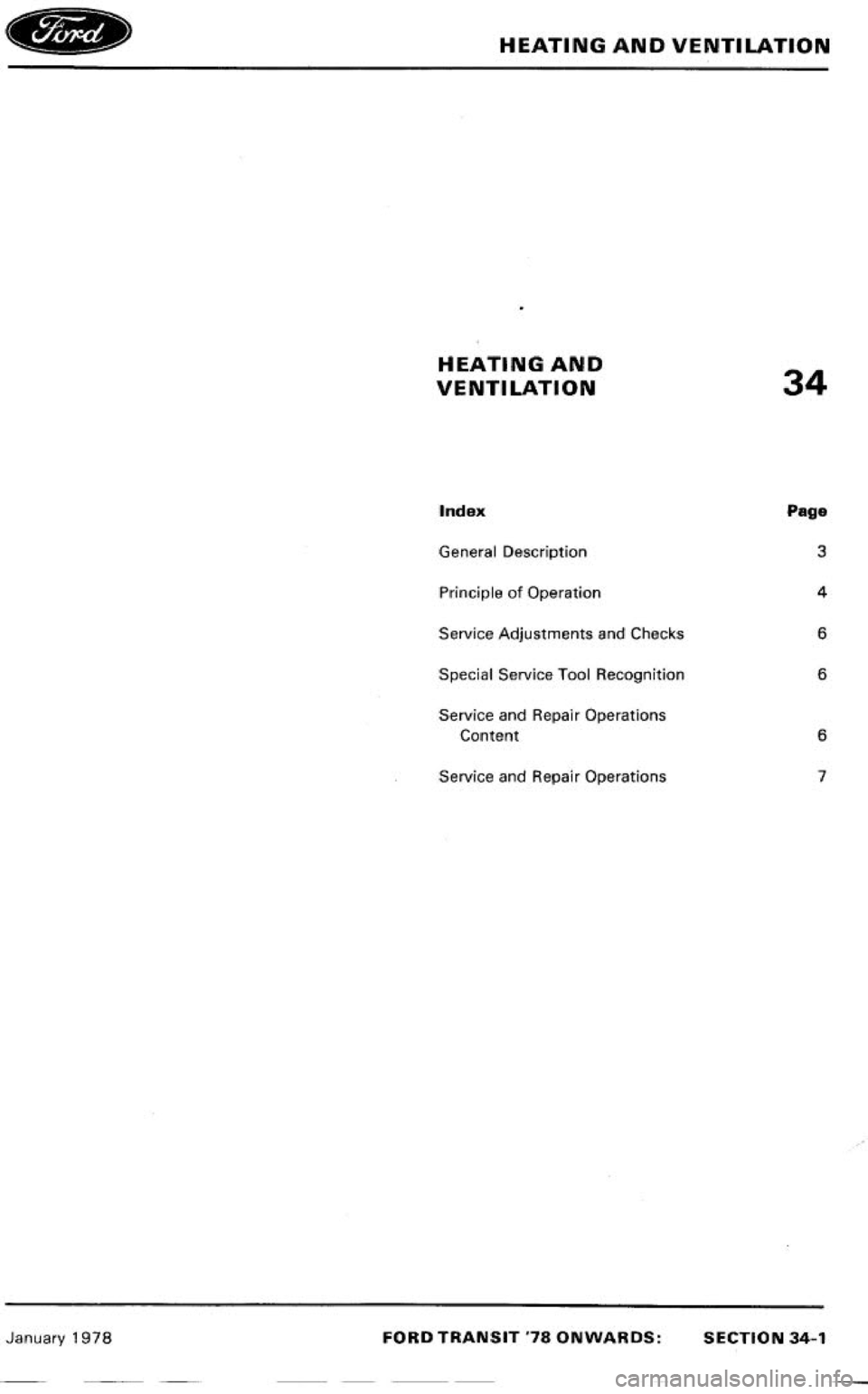 FORD TRANSIT 1978 Service Repair Manual FORD TRANSIT 1978 Service Repair Manual