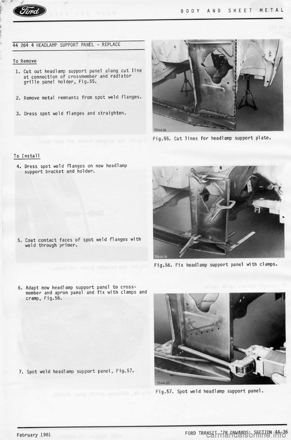 FORD TRANSIT 1978  Service Owners Guide 