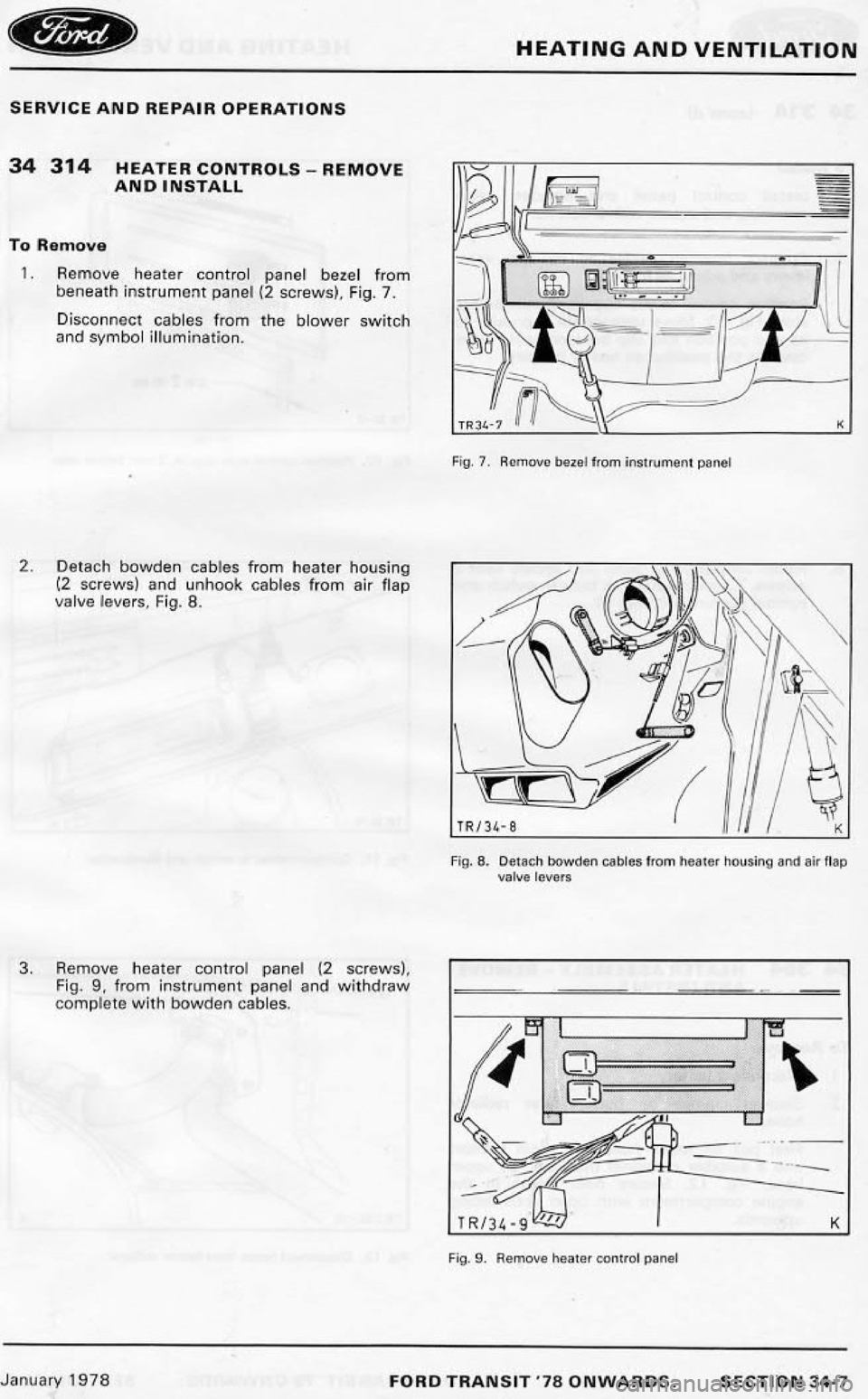 FORD TRANSIT 1978 Service Repair Manual FORD TRANSIT 1978 Service Repair Manual