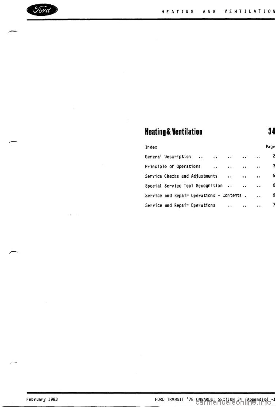 FORD TRANSIT 1978 Service Repair Manual FORD TRANSIT 1978 Service Repair Manual