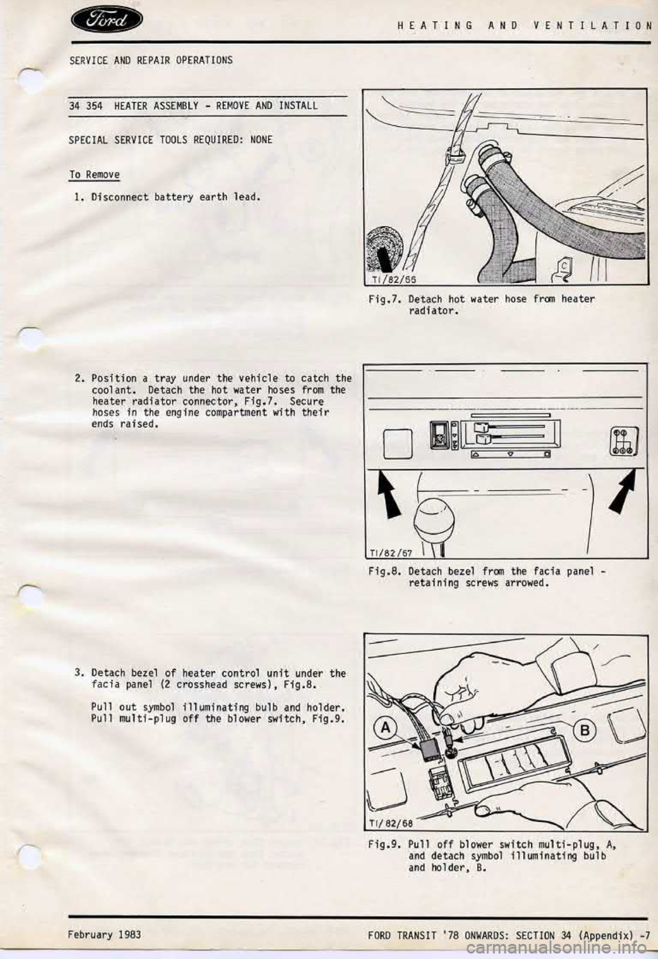 FORD TRANSIT 1978 Service Repair Manual FORD TRANSIT 1978 Service Repair Manual