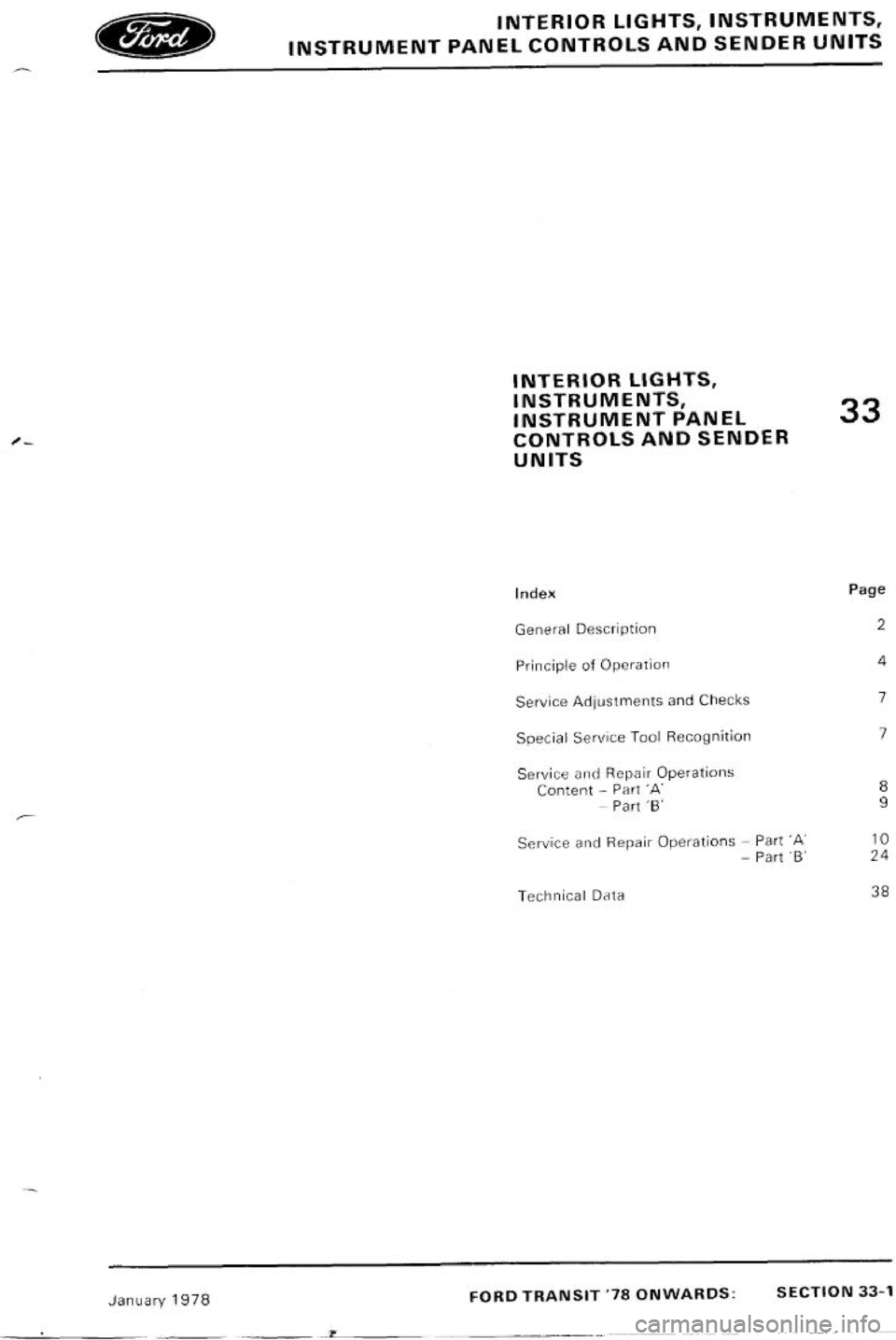 FORD TRANSIT 1978 Service Repair Manual FORD TRANSIT 1978 Service Repair Manual