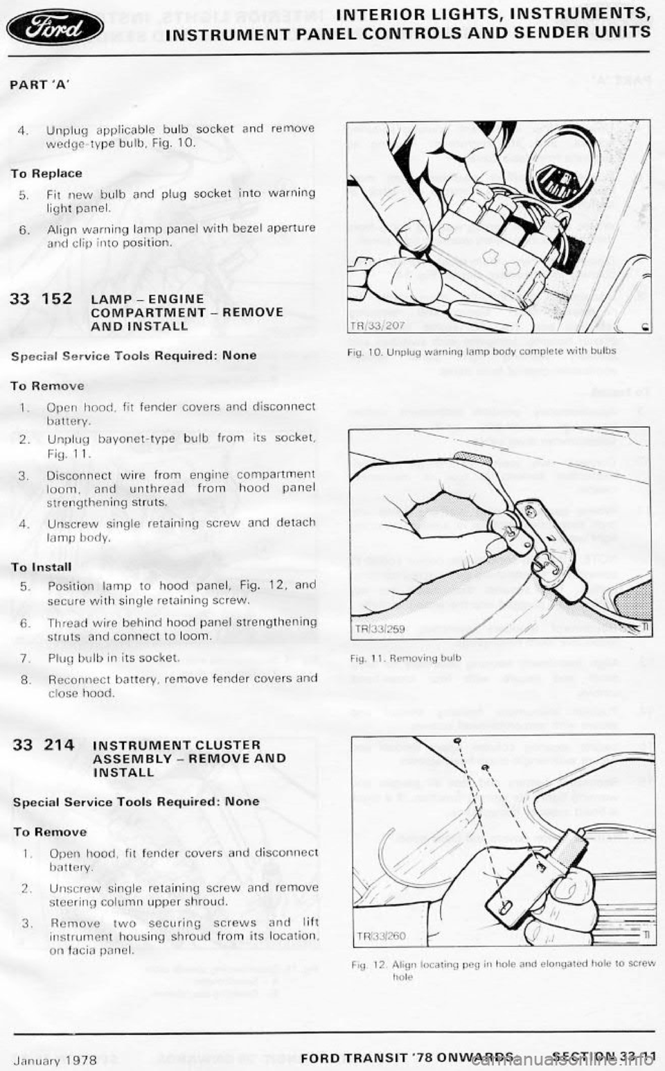 FORD TRANSIT 1978  Service Repair Manual 