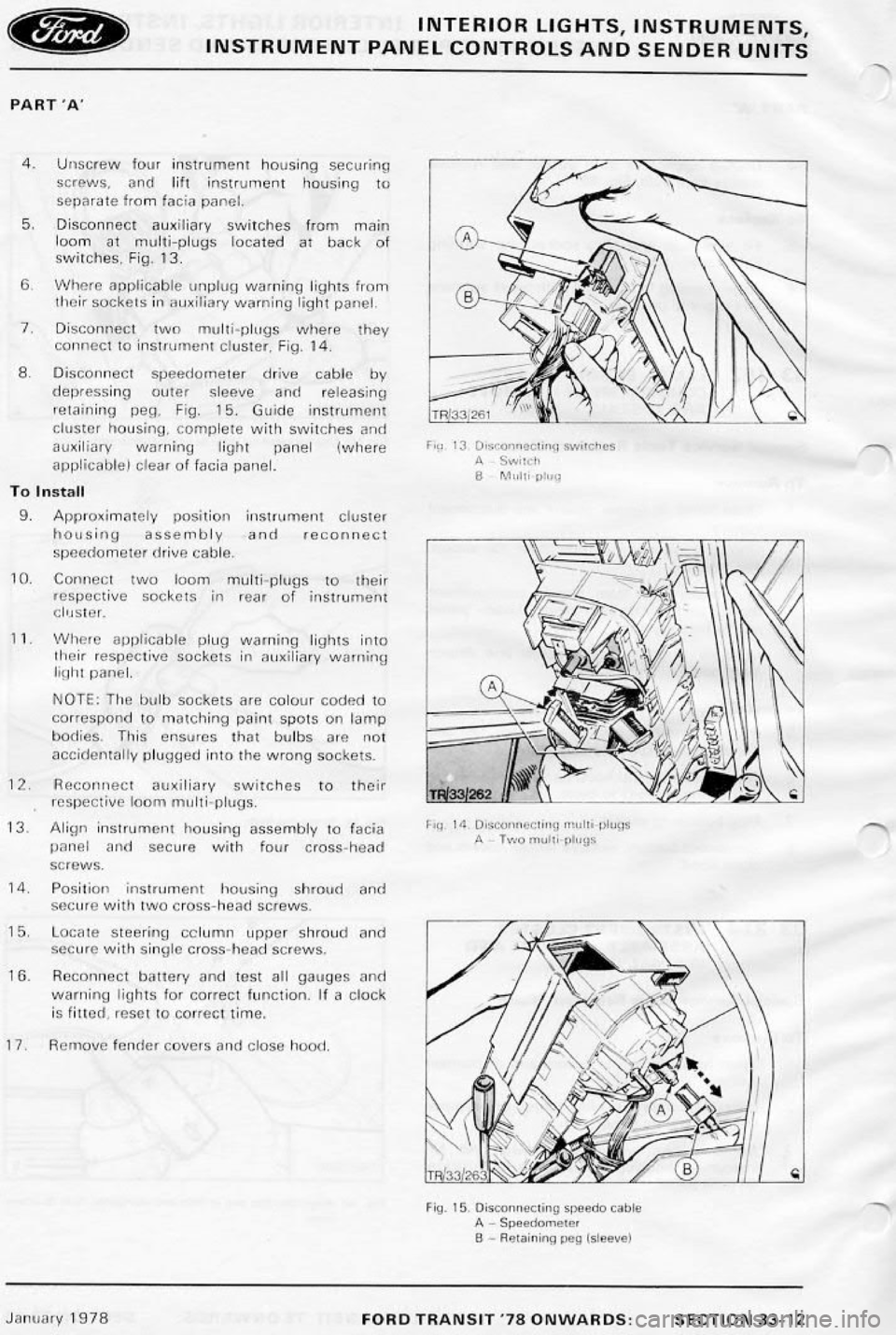 FORD TRANSIT 1978  Service Repair Manual 