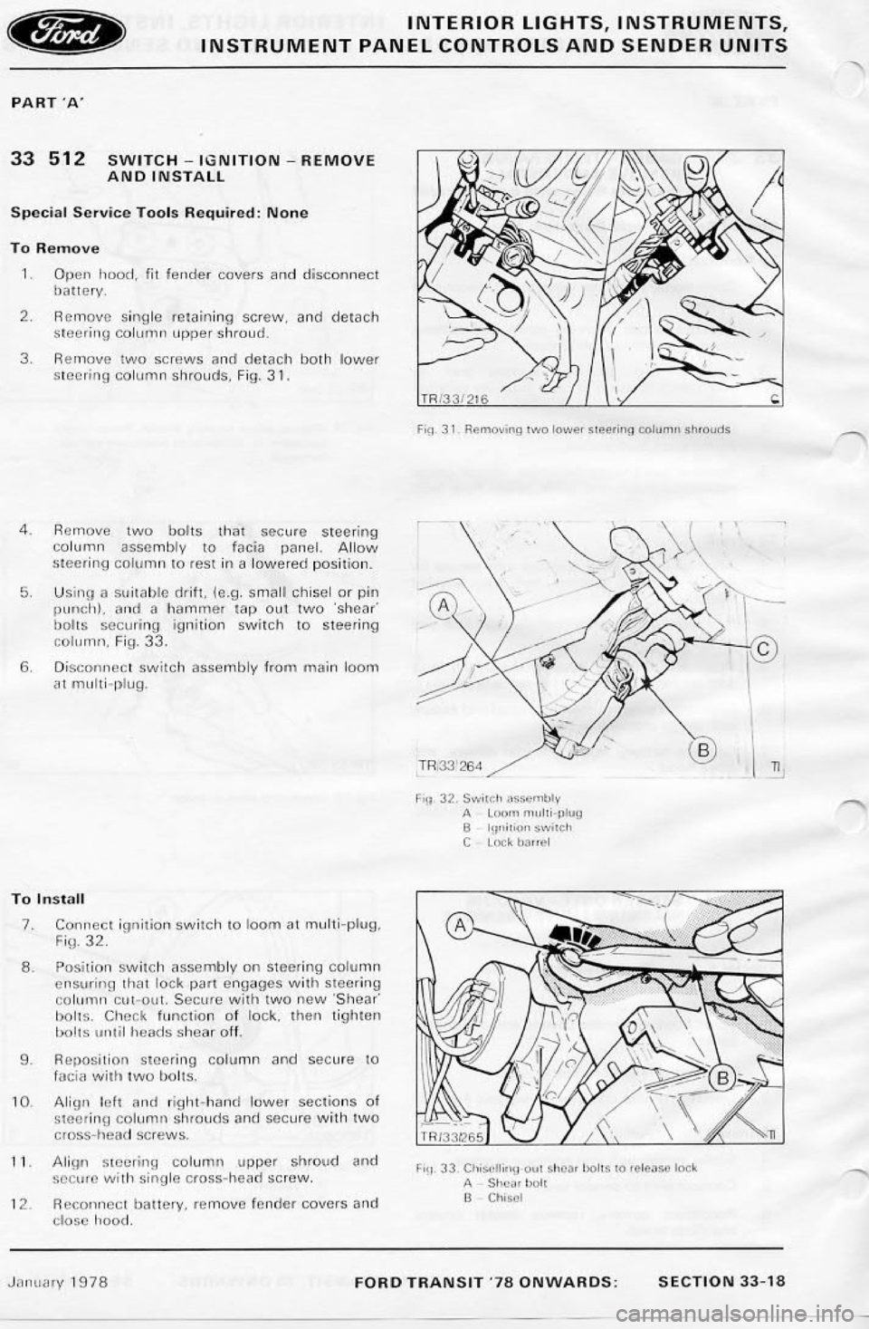 FORD TRANSIT 1978 Service Repair Manual FORD TRANSIT 1978 Service Repair Manual