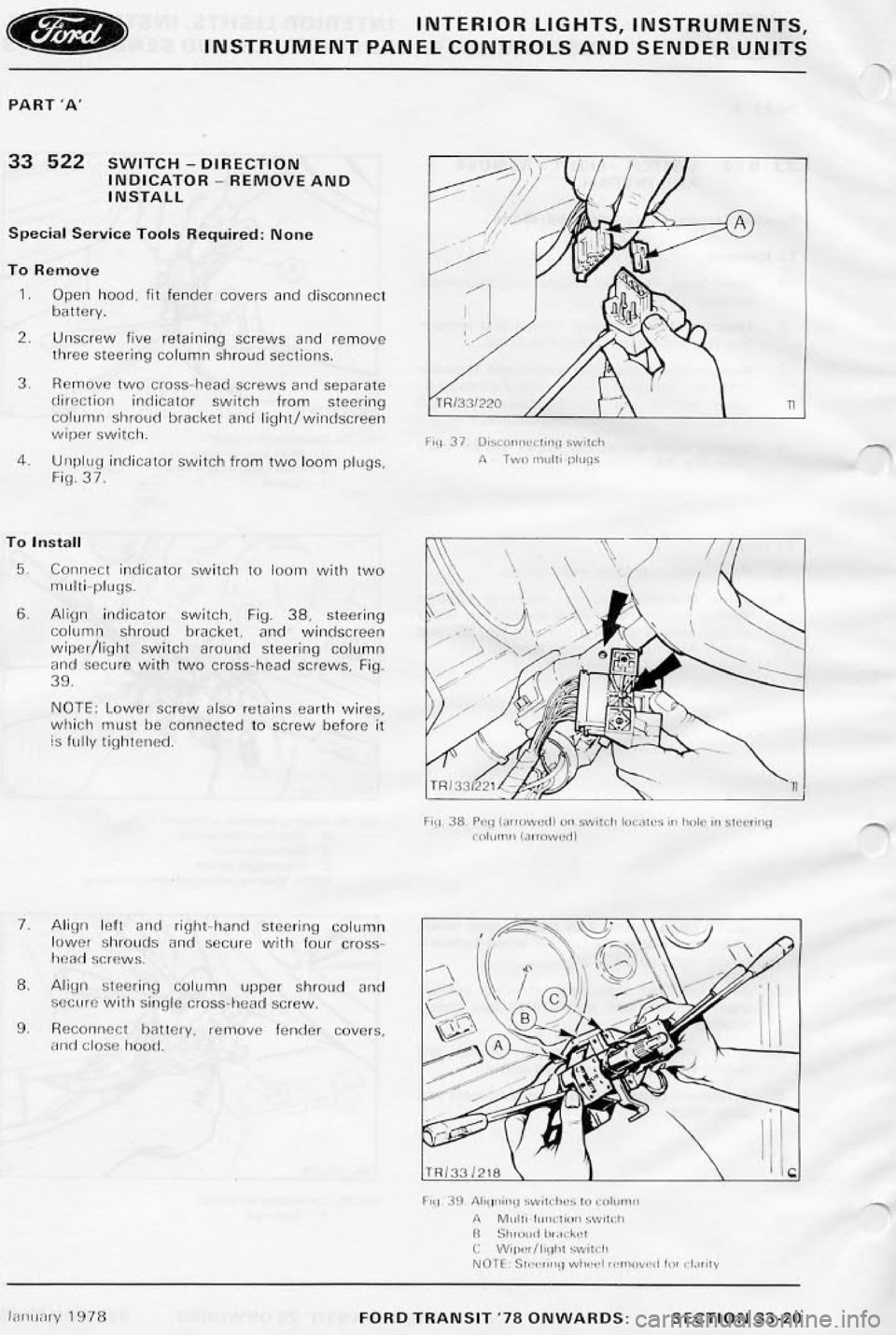FORD TRANSIT 1978 Service Repair Manual FORD TRANSIT 1978 Service Repair Manual