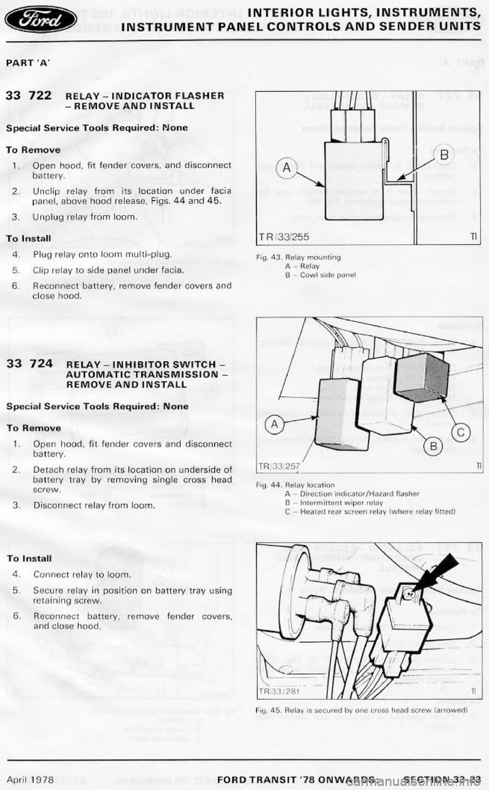 FORD TRANSIT 1978 Service Repair Manual FORD TRANSIT 1978 Service Repair Manual