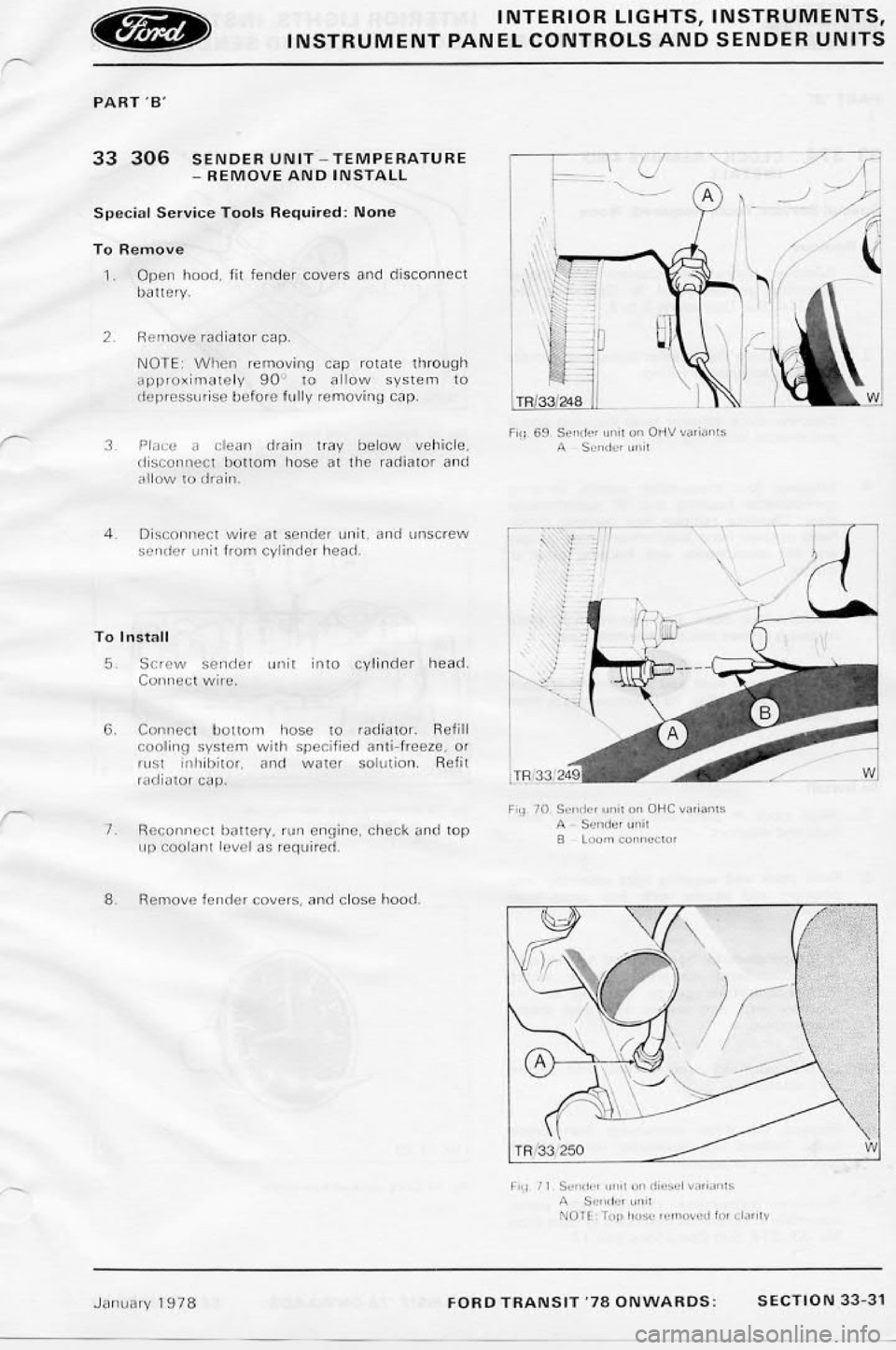FORD TRANSIT 1978 Service Repair Manual FORD TRANSIT 1978 Service Repair Manual