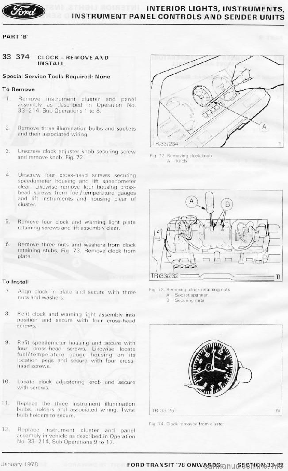 FORD TRANSIT 1978 Service Repair Manual FORD TRANSIT 1978 Service Repair Manual
