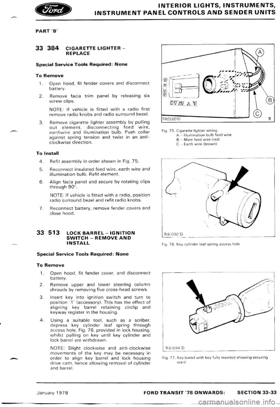 FORD TRANSIT 1978 Service Repair Manual FORD TRANSIT 1978 Service Repair Manual