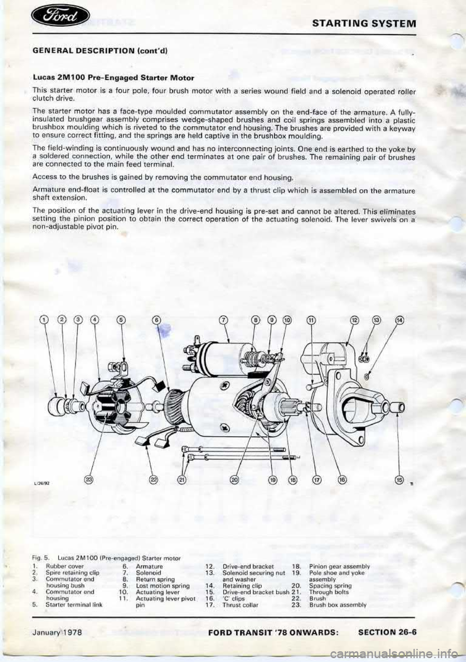 FORD TRANSIT 1978  Service Repair Manual 