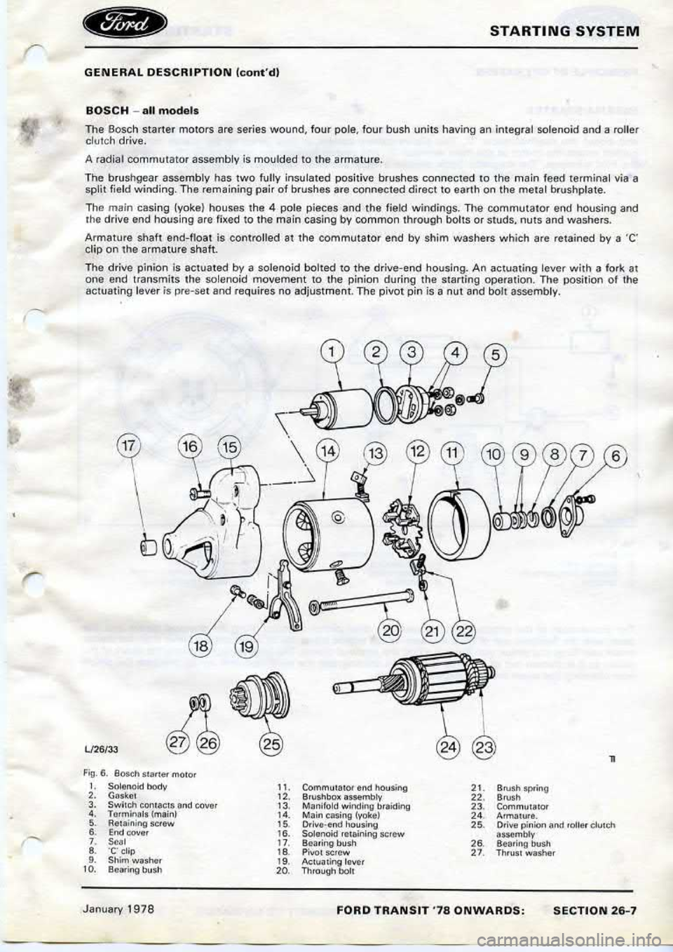 FORD TRANSIT 1978  Service Repair Manual 
